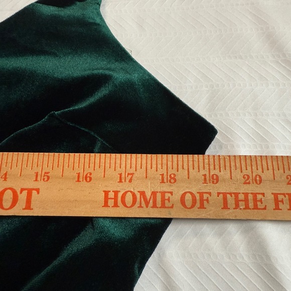 Crystal Sky Velvet Slip Dress Emerald Green XL Bodycon Midi Holiday Party - Picture 7 of 8